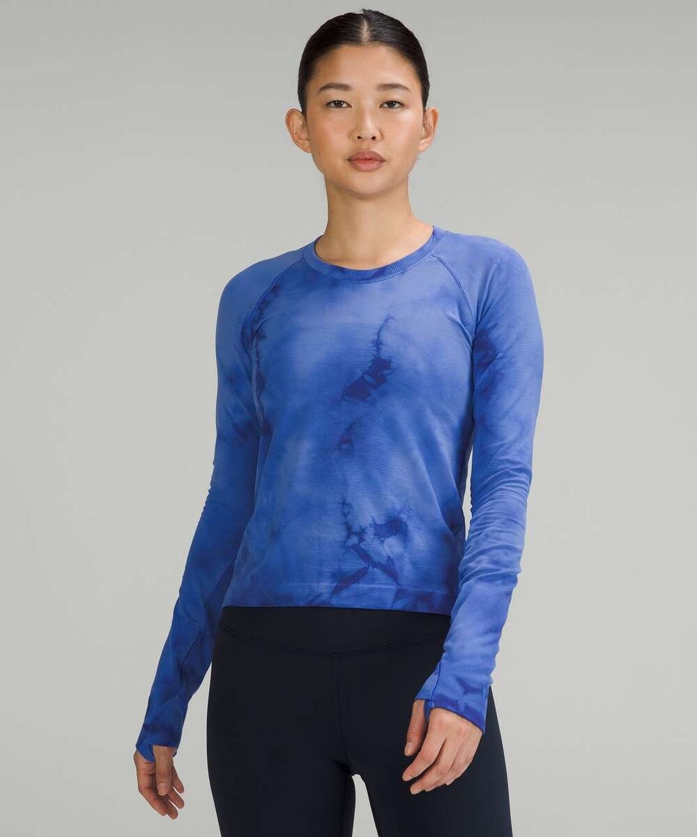 Lululemon Swiftly Tech LS 2.0 Race Length Psychic Marble Dye Est. Size 6